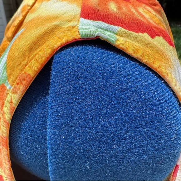 Carolina Colours Orange Floral Tropical Sleeveless Collared Midi Dress Size 22W - Picture 7 of 16